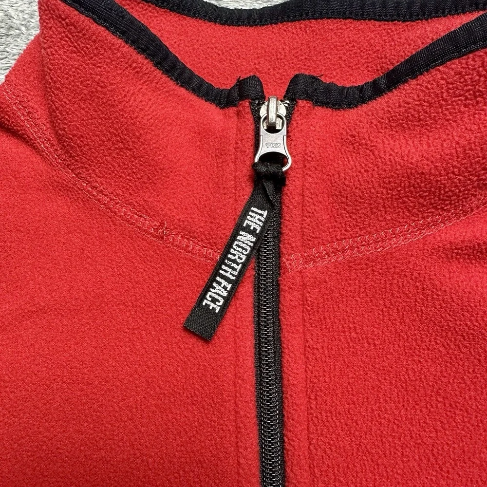 The North Face Alpine Jacket Men M Fit L Back Red Fleece 1/4 Zip Gorpcore